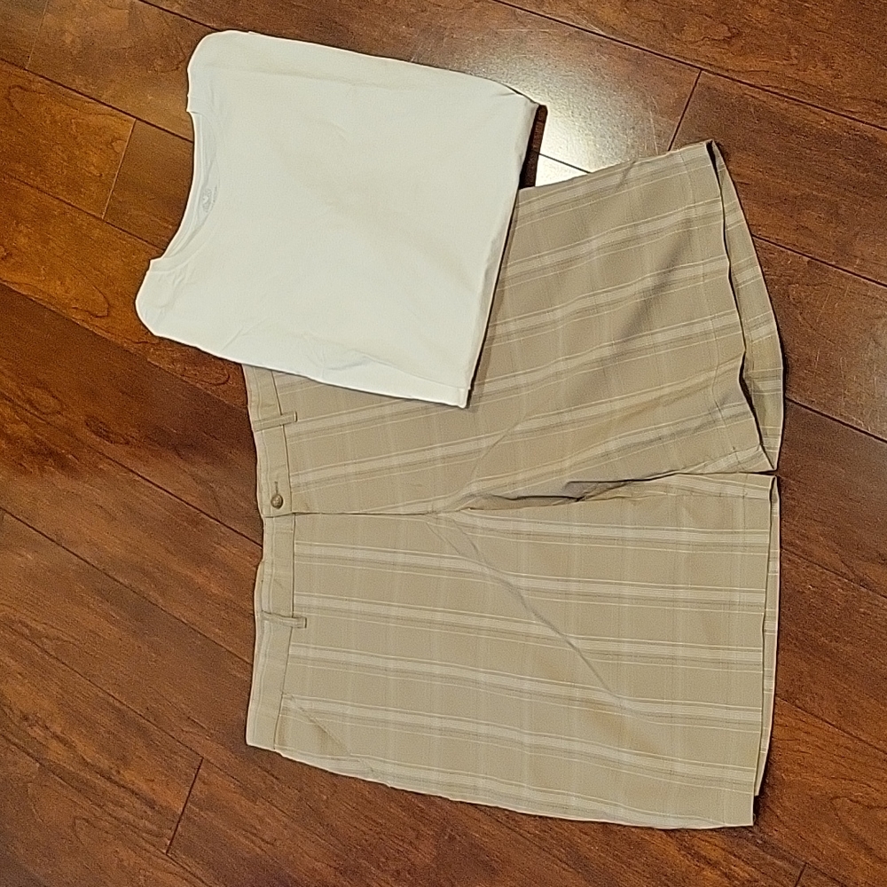 Avia Men's Sport Shorts and Fruit of the Loom T-Shirt - Size 40